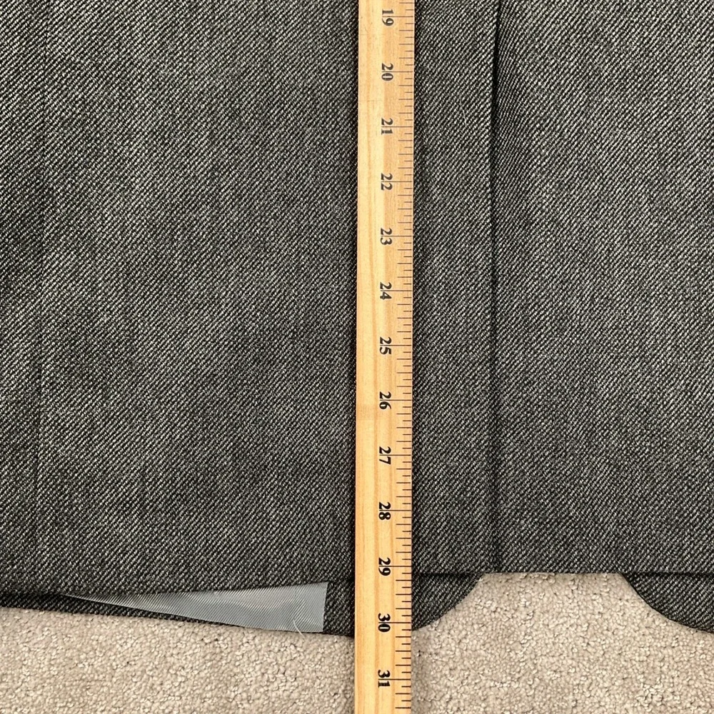 Stafford Signature Blazer Men 44S Gray Herringbone‎ Elbow Patch Academia Classic